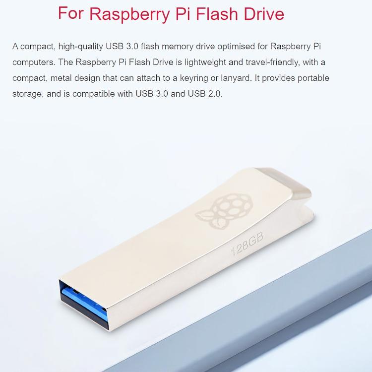 WAVESHARE For Raspberry Pi USB 3.0 128GB Flash Drive - 33907