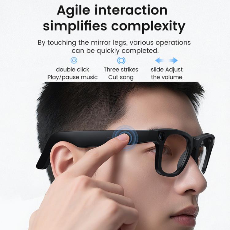 E02C Smart Glasses Support 8MP Video Recording Electrochromic Lenses & AI Translation