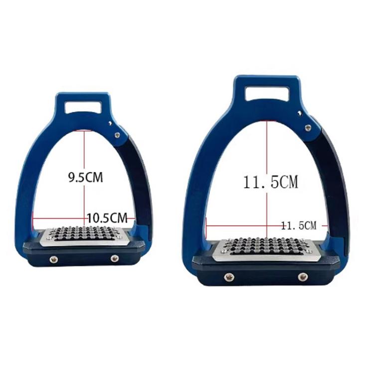 1pair Aluminum Alloy Side-Opening Safety Stirrup, Spec: Kids Size Dark Blue