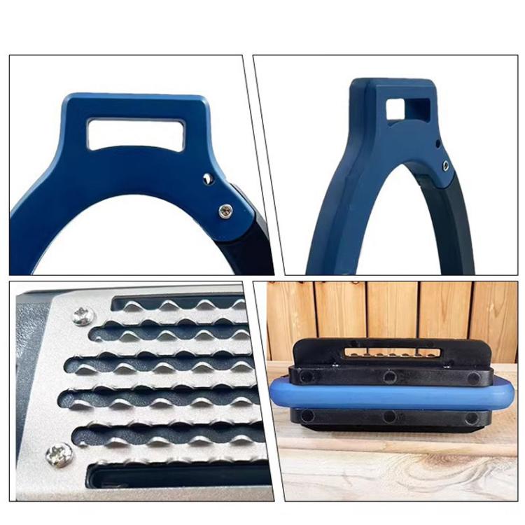 1pair Aluminum Alloy Side-Opening Safety Stirrup, Spec: Kids Size Dark Blue