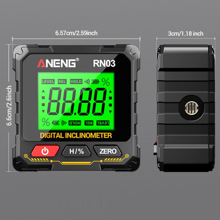 ANENG Digital Display Magnetic Inclinometer Laser Level - RN03