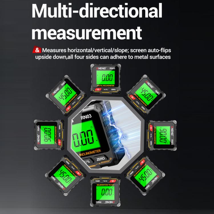 ANENG Digital Display Magnetic Inclinometer Laser Level - RN03