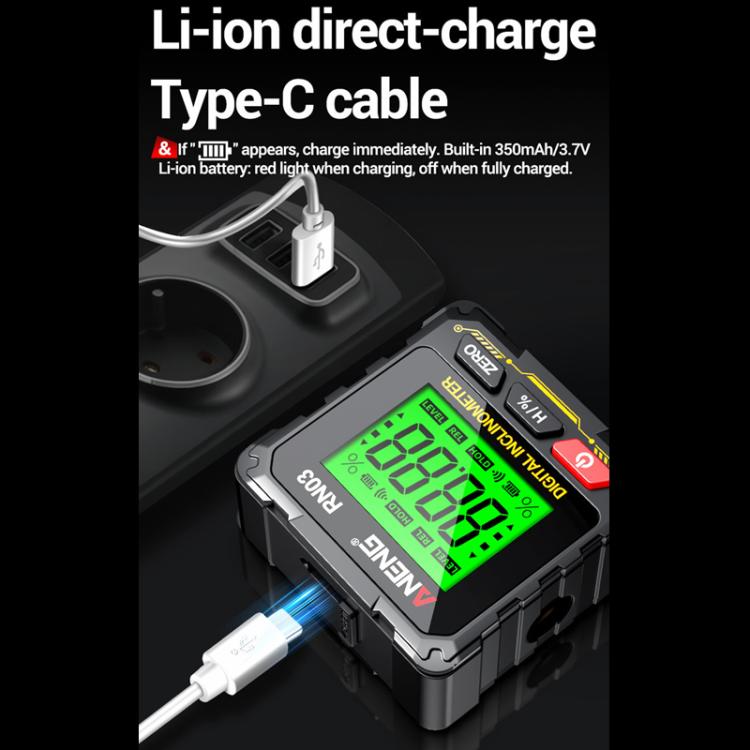 ANENG Digital Display Magnetic Inclinometer Laser Level - RN03