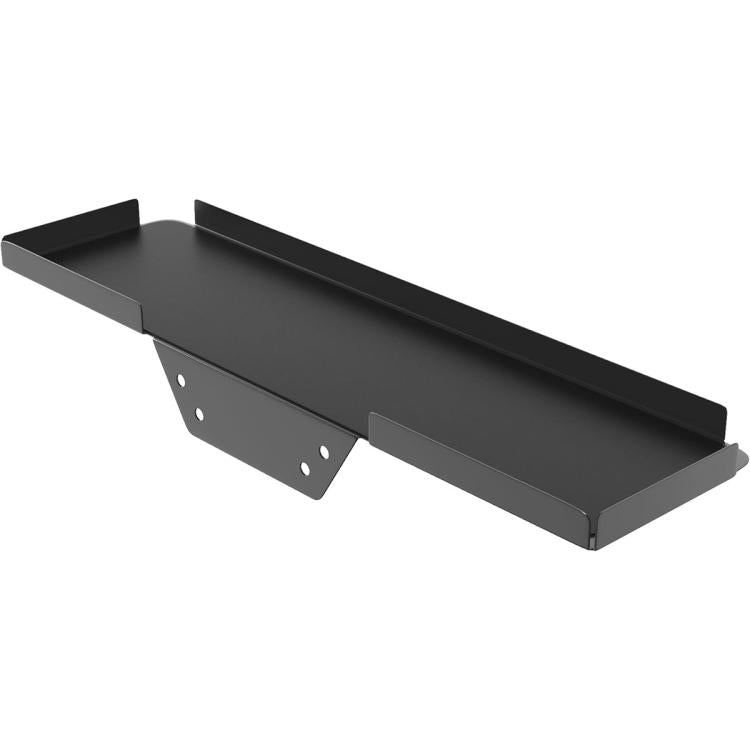 Behind The Monitor Organizer Shelf VESA Mount Tray Hidden Storage for Mini PC, Headphones & Speakers - Black