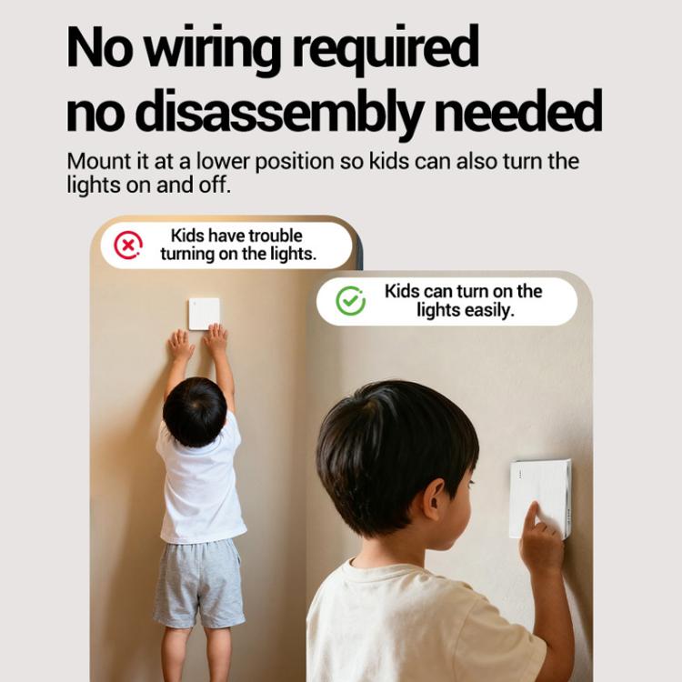 ANENG Remote Control Wireless Smart Home Lighting Panel, Specification: Two-Gang