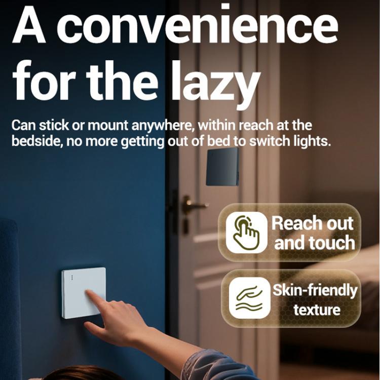 ANENG Remote Control Wireless Smart Home Lighting Panel, Specification: Two-Gang