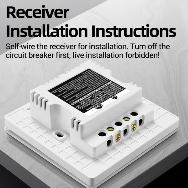 ANENG Remote Control Wireless Smart Home Lighting Panel, Specification: One-Gang