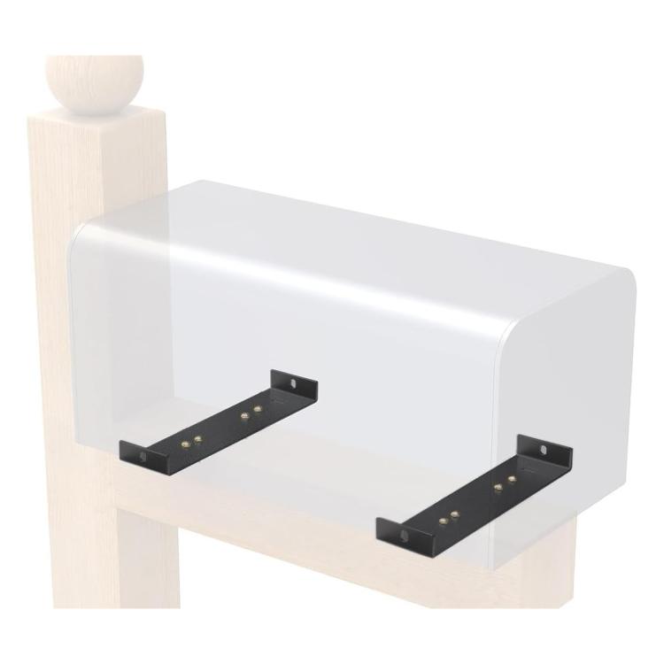 Heavy Iron Mailbox Mounting Bracket Supports Large Mailboxes Up To 8-Inch Wide 200x50x17mm