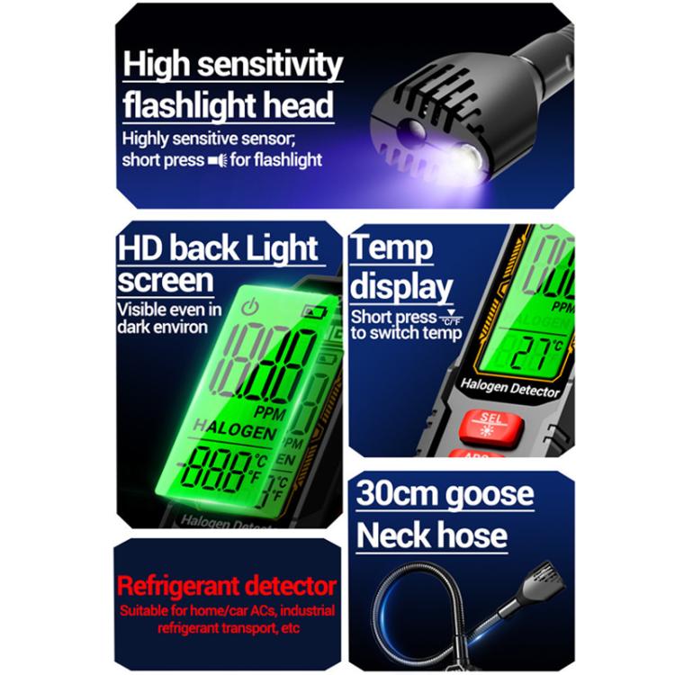 ANENG Air Conditioner Refrigerant Car Halogen Leak Detector, Specification: Rechargeable