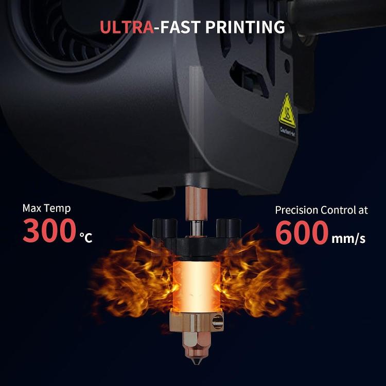 For Creality K1 / K1C / K1 Max Ceramic Hot End Kit High Flow Printer Accessory, Spec: Without Heatsink 0.2mm