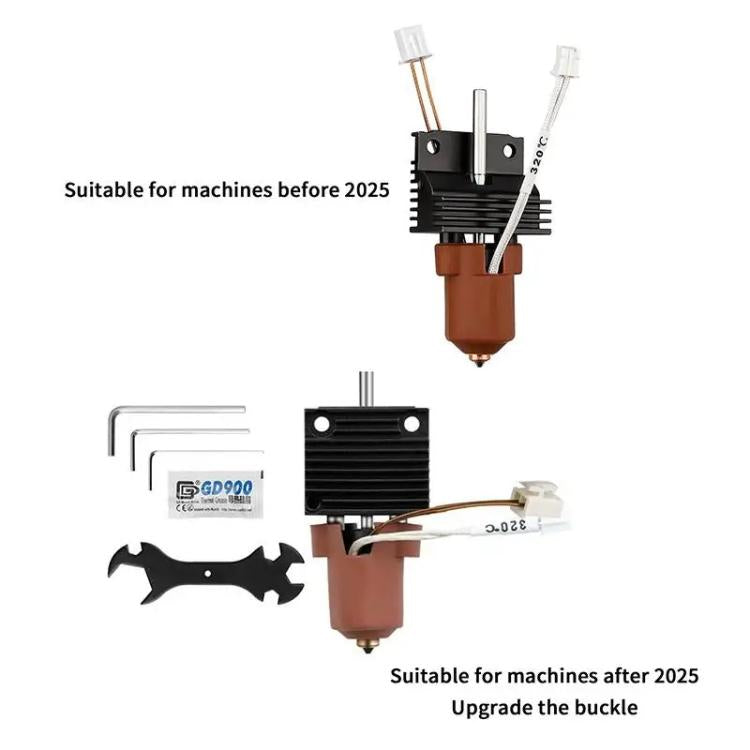 For Creality K1 / K1C / K1 Max Ceramic Hot End Kit High Flow Printer Accessory, Spec: Without Heatsink 0.6mm