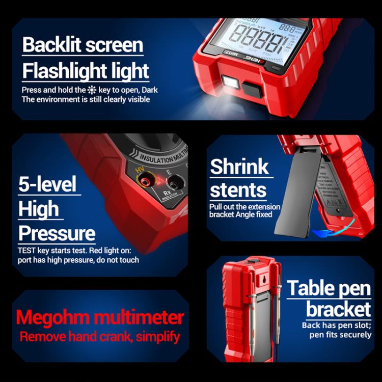 ANENG 1000V Insulation Resistance Tester Digital Megohmmeter - MH17
