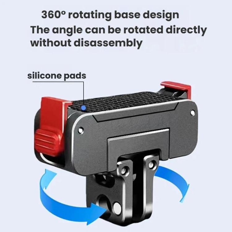 For DJI Osmo Action 5 Pro / 4 / 3 Aluminum Alloy Magnetic Rotating Quick-Release Mount Action Camera Accessories