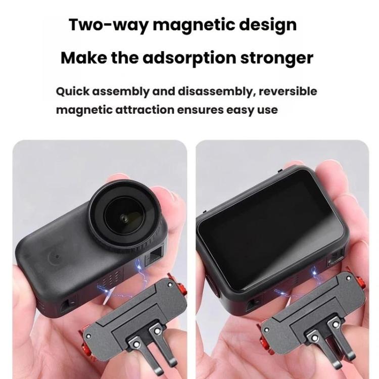 For DJI Osmo Action 5 Pro / 4 / 3 Aluminum Alloy Magnetic Rotating Quick-Release Mount Action Camera Accessories