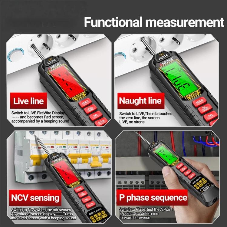 ANENG Digital Intelligent Car Repair Pen Multimeter, Model: A3016 Lithium Battery