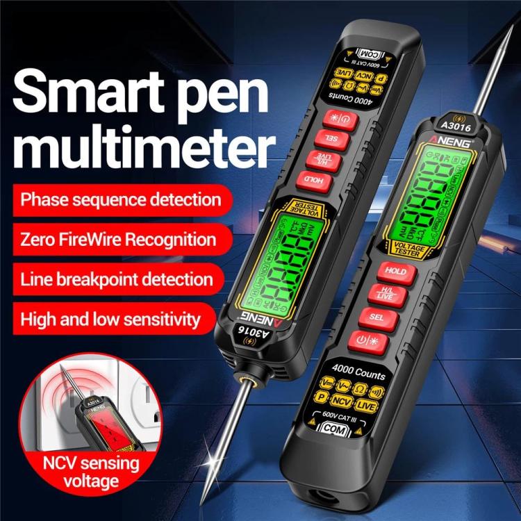 ANENG Digital Intelligent Car Repair Pen Multimeter, Model: A3016 Lithium Battery