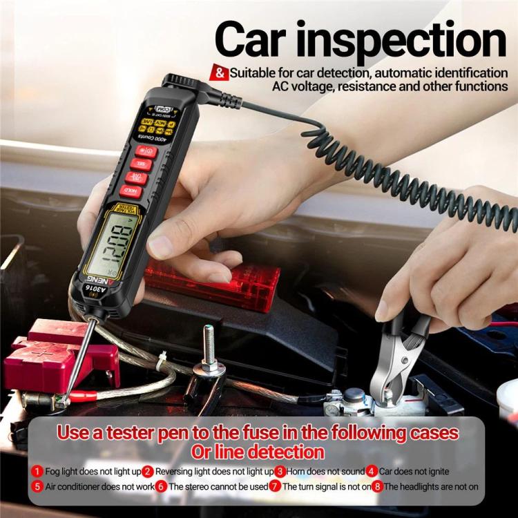 ANENG Digital Intelligent Car Repair Pen Multimeter, Model: A3016 Lithium Battery