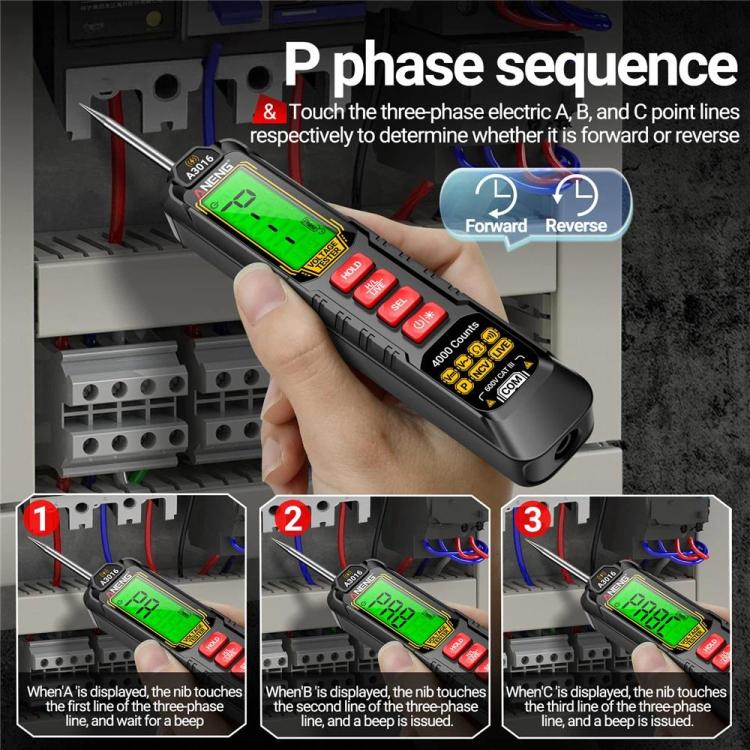 ANENG Digital Intelligent Car Repair Pen Multimeter, Model: A3016 Lithium Battery