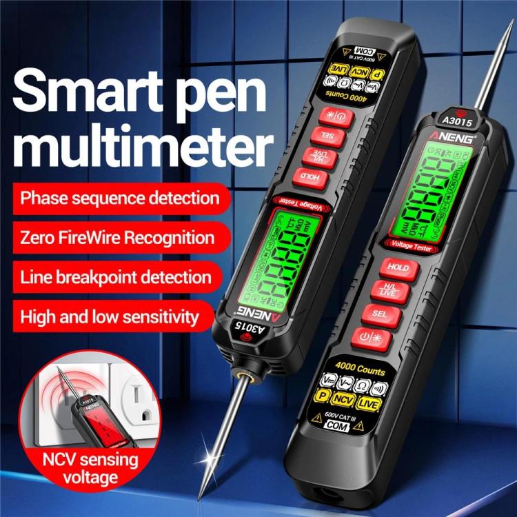 ANENG Digital Intelligent Car Repair Pen Multimeter, Model: A3015 Battery