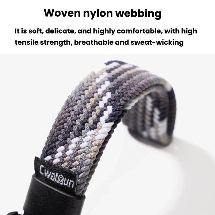 Cwatcun D268 Camera Wrist Strap Lightweight Quick-Release Braided Strap - Black