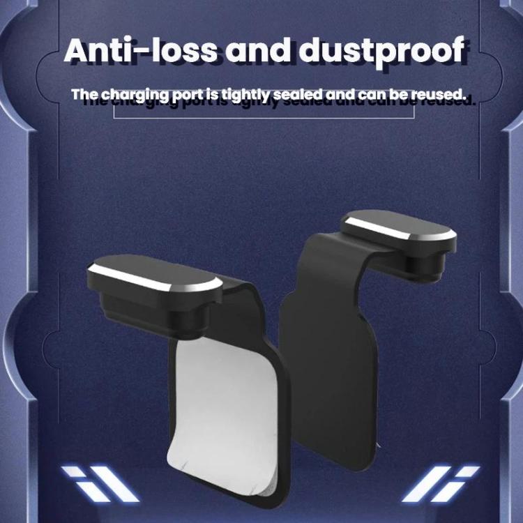 3pcs /Pack 8 Pin  Mobile Phone Charging Port Metal Anti-Dust Plug Back-Adhesive Loss-Proof Cover