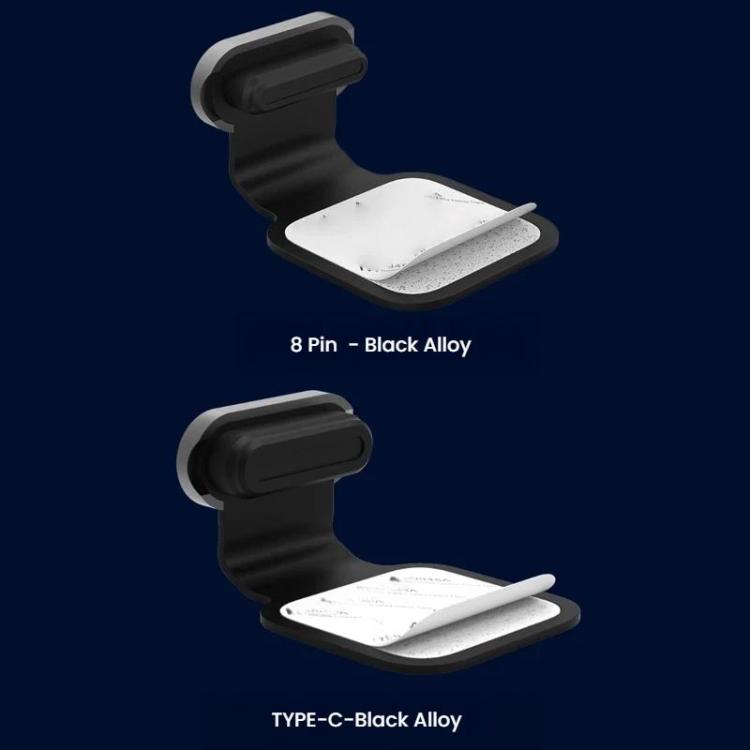 3pcs /Pack USB-C/Type-C Mobile Phone Charging Port Metal Anti-Dust Plug Back-Adhesive Loss-Proof Cover