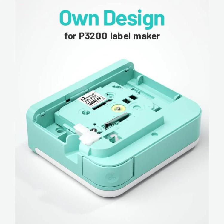 Phomemo 12mm x 8m Printer Ribbon Compatible with P3200/E1000/D1000 Label Printer WH-BL