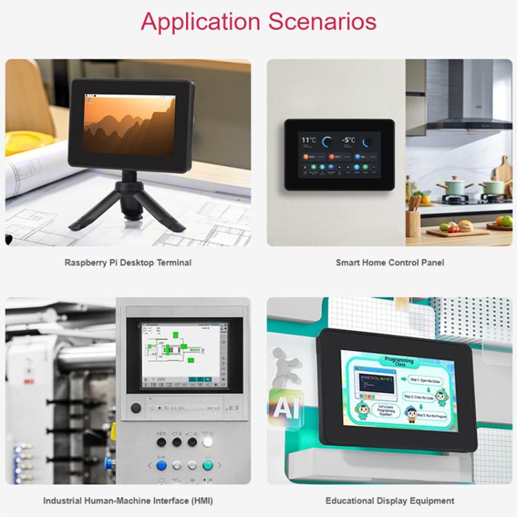 WAVESHARE 5-Inch Touchscreen Display Second-Generation Casing For Raspberry Pi 5 - 33852