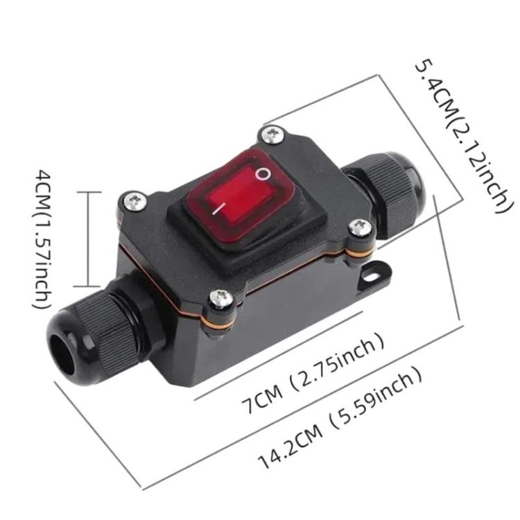 Car Rocker Power Switch IP67 Waterproof Junction Box