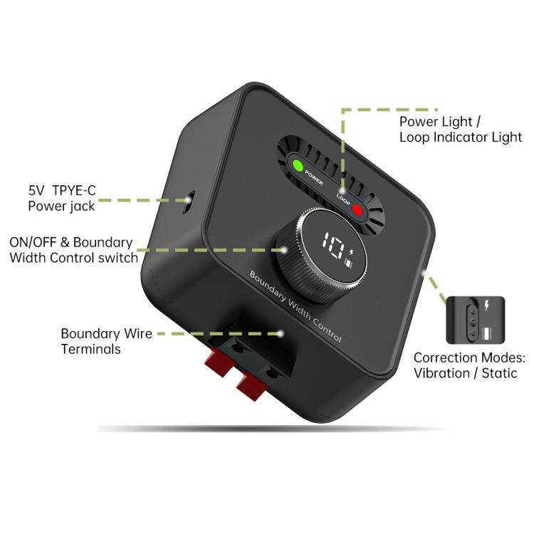 F600 Outdoor Pet Wired Electric Dog Fence 10-Level Precision Boundary Control with 2 Receiver Collars