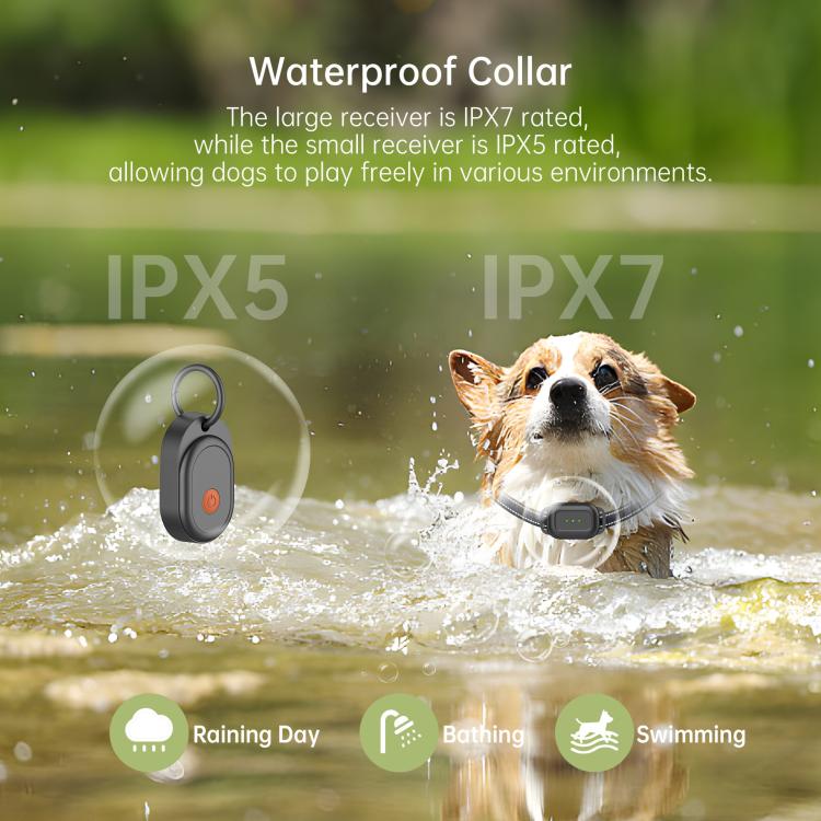 F600 Outdoor Pet Wired Electric Dog Fence 10-Level Precision Boundary Control with 2 Receiver Collars