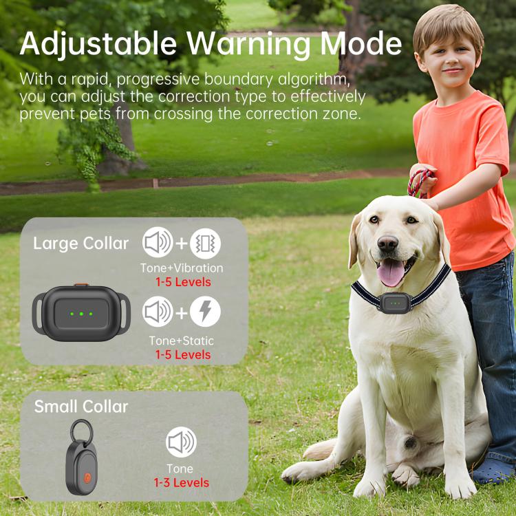 F600 Outdoor Pet Wired Electric Dog Fence 10-Level Precision Boundary Control with 2 Receiver Collars