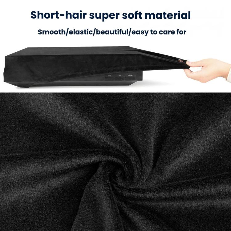 For Sony PS-LX310BT Vinyl Record Player Dust Cover Short-Pile Fleece Stretch Cover - Black