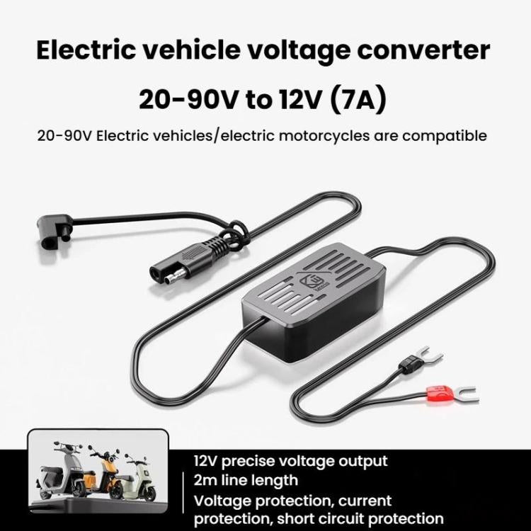 Kewig KWG-JY 20-90V To 12V Electric Vehicle Power Regulator Modified Car Charger Terminals, Style: SAE Plug