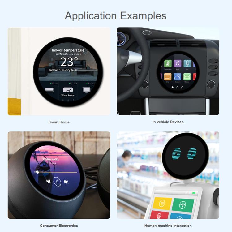 Waveshare 7inch Round HDMI Capacitive Touch Display, 1080x1080 LCD, 10-Point Multi-Touch  For Raspberry Pi Arduino DIY