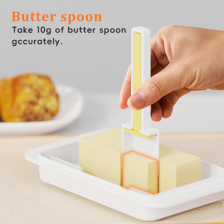 LsCook Easy Butter Cutter & Keeper with Lid Includes Convenient Measuring Spoon for Perfect Slices & Portions