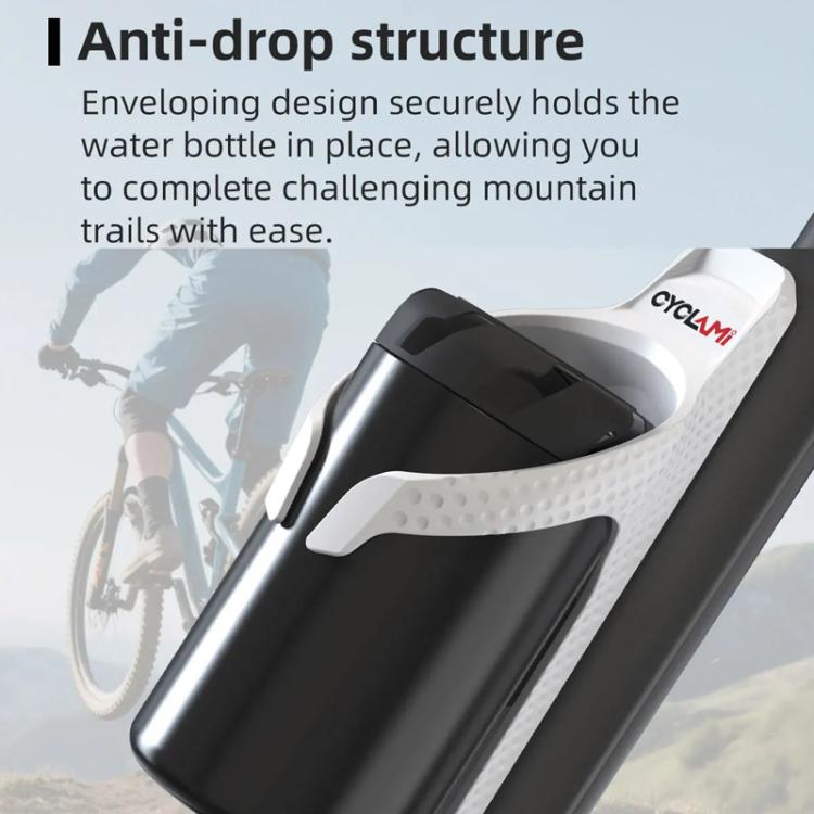 CYCLAMI Bicycle Water Bottle Cage Cycling Cup Holder, Color: White