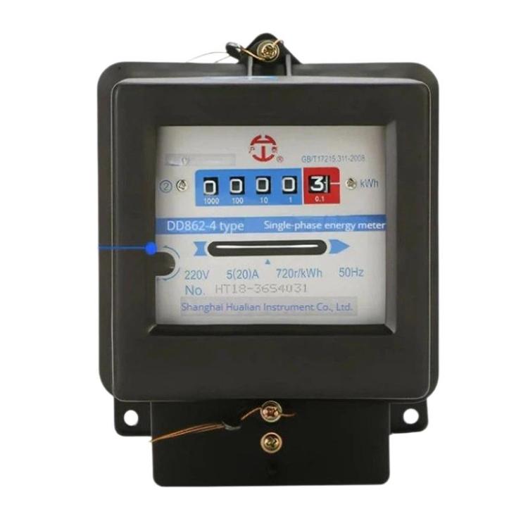 Hutai Home Use Single-Phase Mechanical Electricity Meter High Precision Energy Meter, Spec: 15-60A