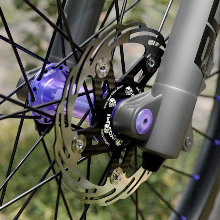 CYCLAMI Bicycle Ultra-Lightweight Carbon Fiber Brake Rotor Center-lock 6-bolt Disc Brake, Spec: 180mm