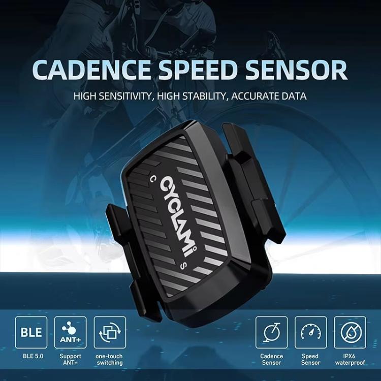 CYCLAMI C1 2 In 1 Cadence SensorPrecision Speed Smart Sensor, Supports Bluetooth and ANT+ Dual Modes