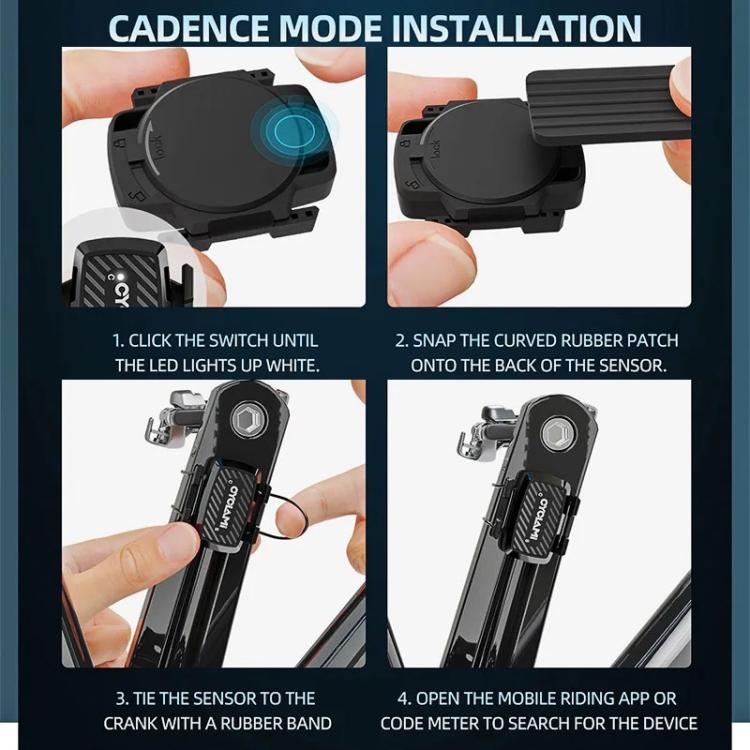 CYCLAMI C1 2 In 1 Cadence SensorPrecision Speed Smart Sensor, Supports Bluetooth and ANT+ Dual Modes