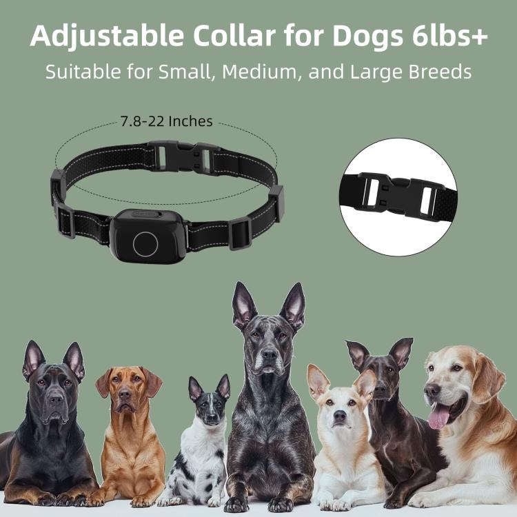 T800S 3-In-1 Remote Dog Trainer Bark Collar With Two-Way Communication Displays Dog Status & Activity Monitor - Black