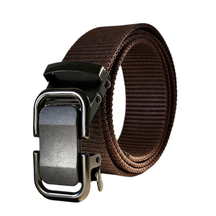 Outdoor Soft Durable Woven Denim Waistband, Color: Figure-eight Buckle Coffee - 120cm