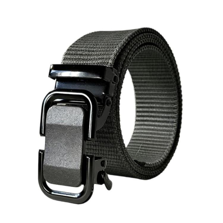 Outdoor Soft Durable Woven Denim Waistband, Color: Figure-eight Buckle Gray - 120cm