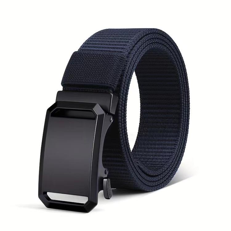 Outdoor Soft Durable Woven Denim Waistband, Color: Metal Buckle Blue - 120cm