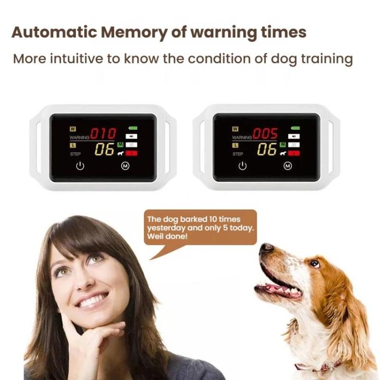 B800 Smart Anti-Bark Collar Electric Shock Dog Trainer With Color Screen & Anti-False Trigger, IP68 Waterproof, Magnetic Charging