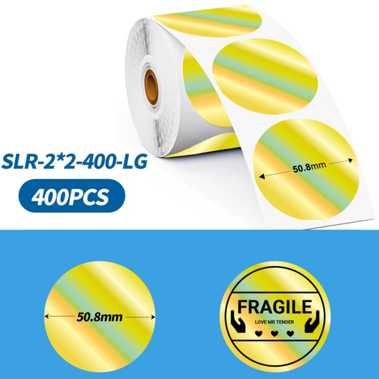 Phomemo 2-Inch Round Adhesive Labels For PM241-BT/PM246S/D520-BT Printer > LASER-GOLD-BLACK-400pcs