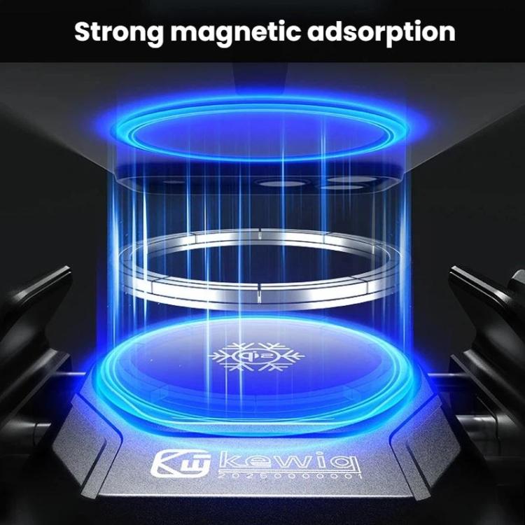 Kewig M33 Pro Shock-Absorbing Heat-Dissipating Wireless Charging Phone Mount Motorcycle Fan Cooling Anti-Shake Stand, Style: M8/M10 Screw