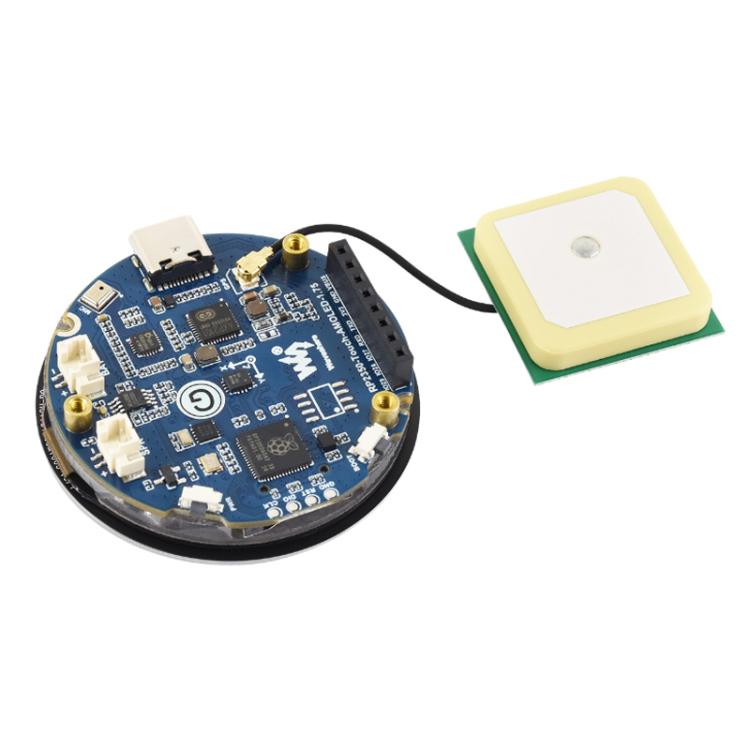 WAVESHARE RP2350 1.75-Inch AMOLED Screen Development Board, Version: With GPS