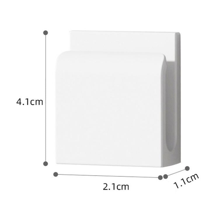 2pcs Charger Holder Phone Charging Cable Clip Plug Hook Organizer - White